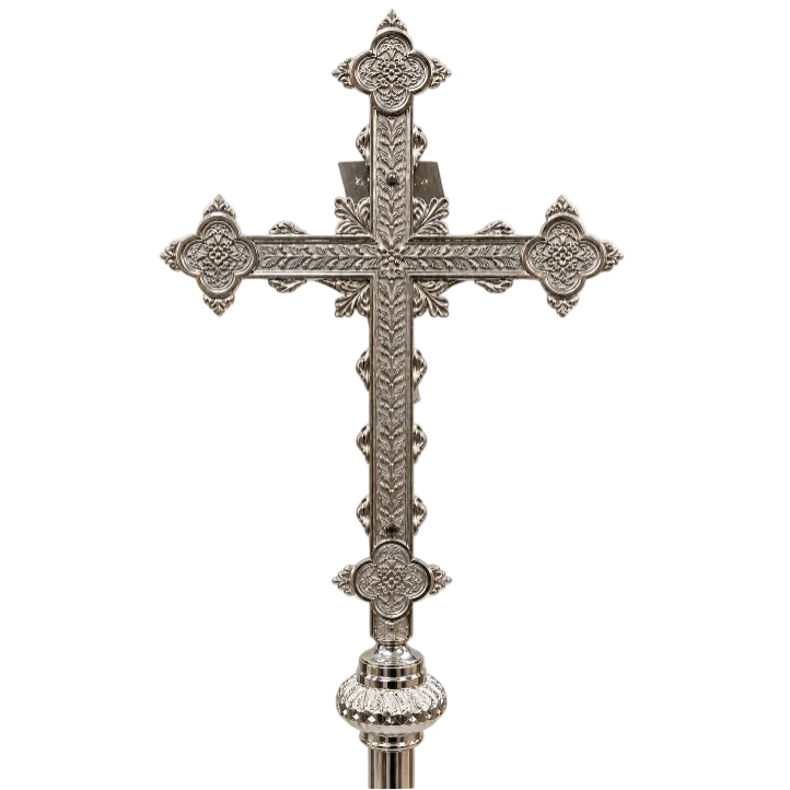 H-5NRSC-N Nickel Plated Processional Crucifix