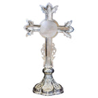 H-103S Silver Plated Cross Reliquary