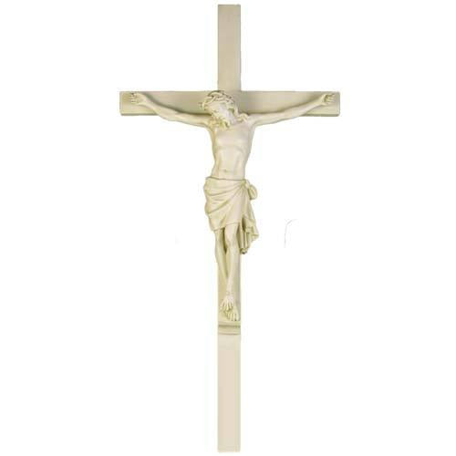 Crucifix with 32-inch Corpus 72 inch, white finish