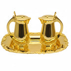 H-359G Gold Plated Cruet Set with Tray