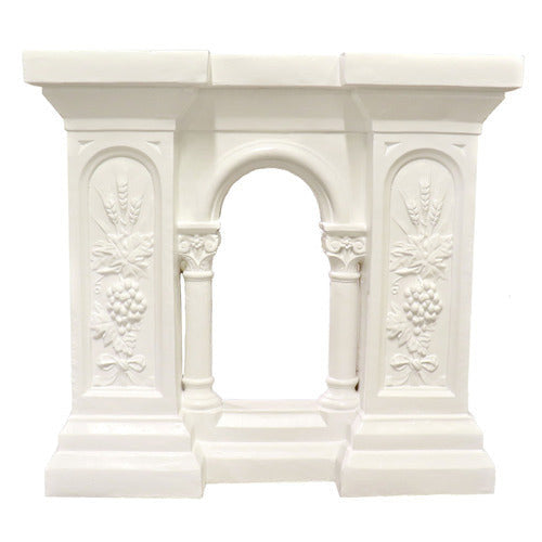 Fiberglass Altar Rail End Section 29 inch, white finish