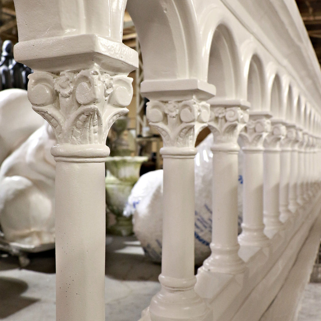 Fiberglass Altar Rail Section 90 inch wide, white finish