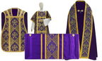 Roman High Mass Set in Silk Damask, violet