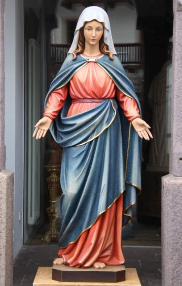 Wood Carved Statue of Mary (FSOL09)