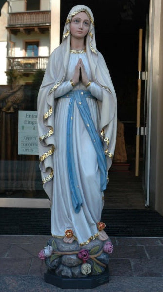 Wood Carved Statue of Mary, Our Lady of Lourdes (FSOL38)