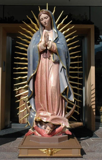 Wood Carved Statue of Our Lady of Guadalupe (FSOLG52) Fynders Keepers