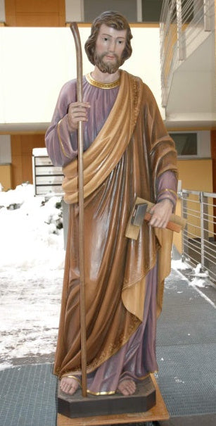 Wood Carved Statue of St. Joseph the Worker (FSSJ07) Fynders Keepers