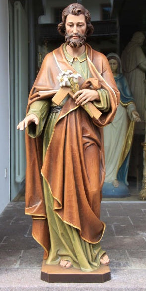 Wood Carved Statue of St. Joseph the Worker (FSSJ09)