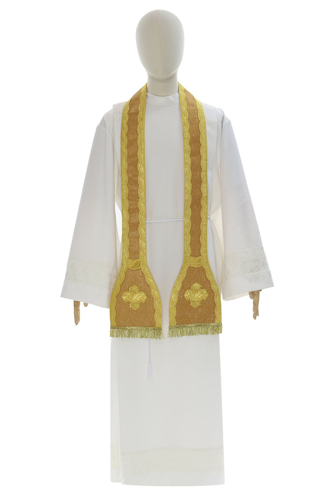Matching gold stole for the Last Supper Roman chasuble set