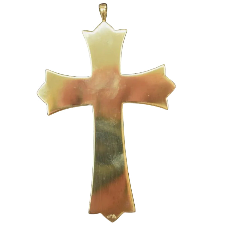 H-7615G Gold Plated IHS Bishops Pectoral Cross