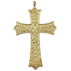 H-7615G Gold Plated IHS Bishops Pectoral Cross