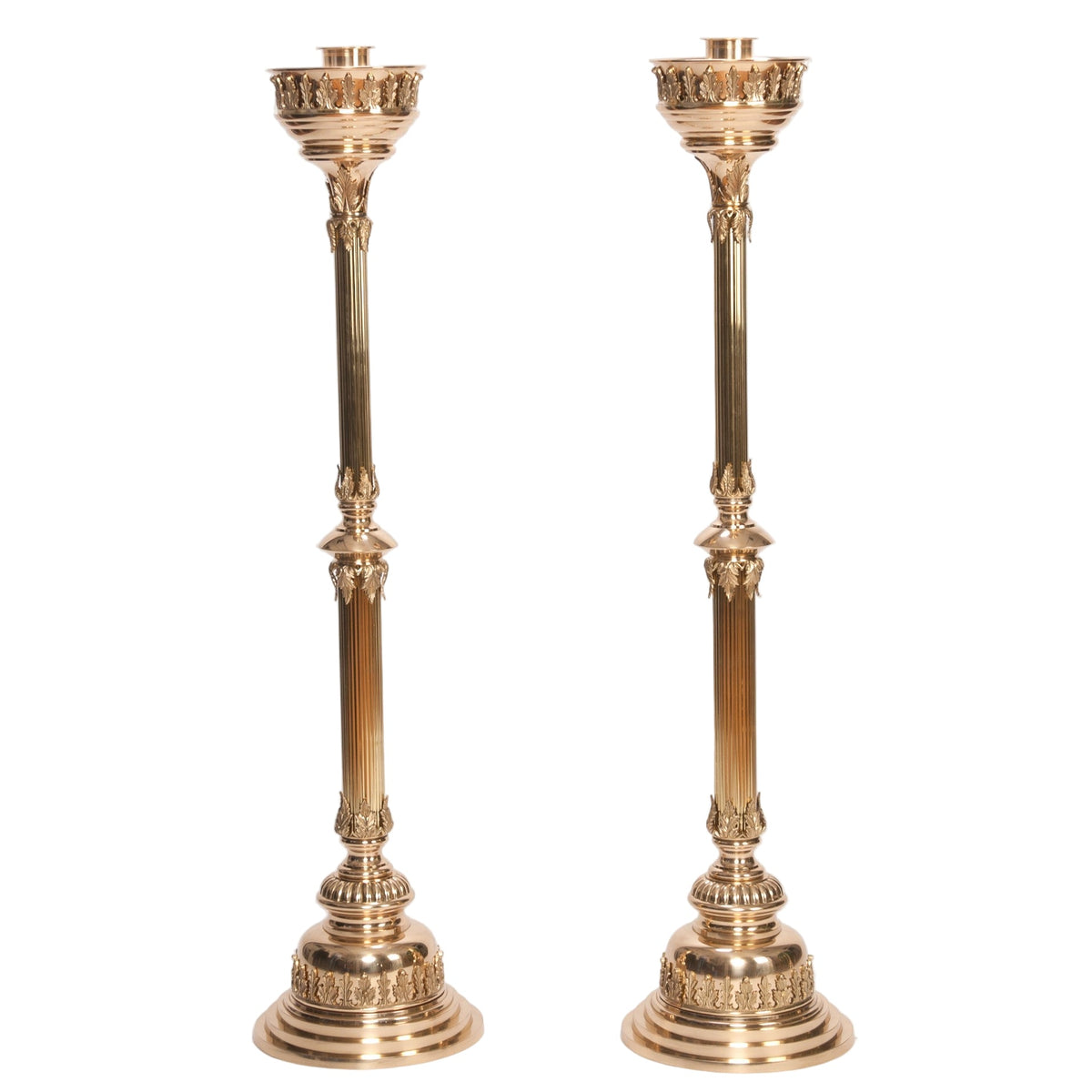 H-109FS Romanesque Style Candlestick 45" Fynders Keepers