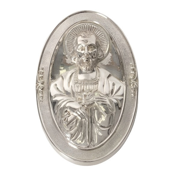 H-268S Silver Saint Joseph Wall Plaque Fynders Keepers