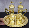 H-412 Brass Cruet Set with Tray Fynders Keepers