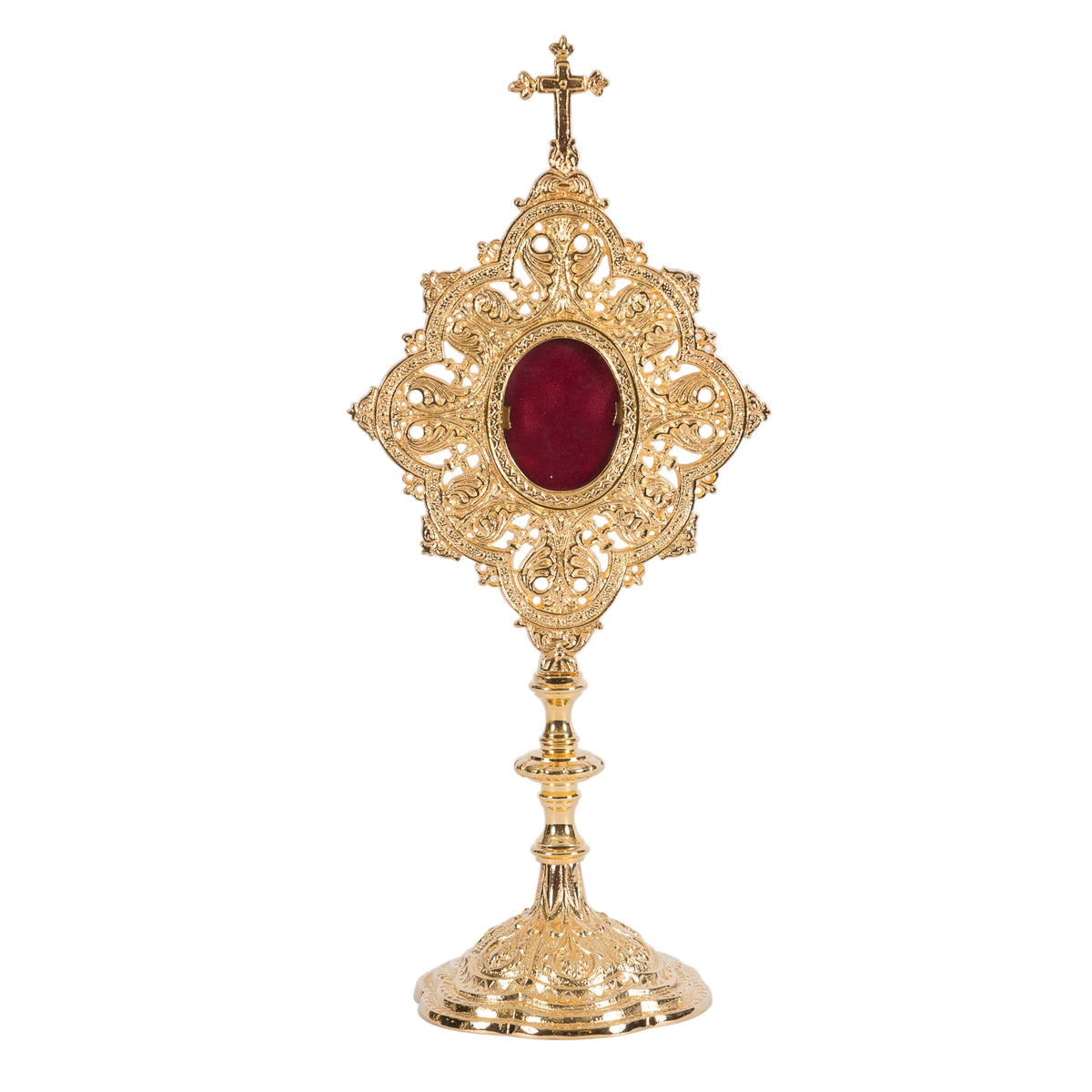 H-54G Gold Plated Filigree Reliquary Fynders Keepers