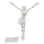 H-118CINRI Silver Plated Corpus for your Crucifix, 5 1/8" ht.