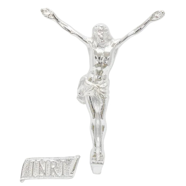 H-118CINRI Silver Plated Corpus for your Crucifix, 5 1/8" ht.