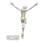 H-35CINRI Silver Plated Corpus for your Crucifix, 6 1/2" ht.
