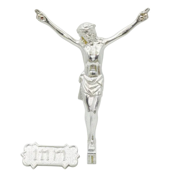 H-35CINRI Silver Plated Corpus for your Crucifix, 6 1/2" ht.