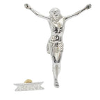 H-44CINRI Silver Plated Corpus for your Crucifix, 3 1/4" ht.