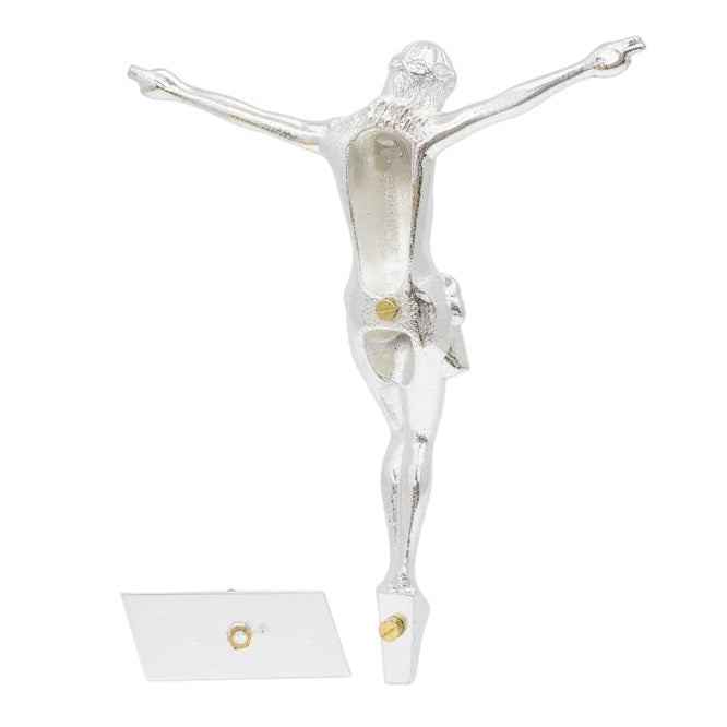H-5CINRI Silver Plated Corpus for your Crucifix, 9" ht.