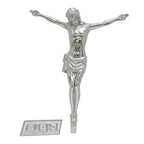 H-5CINRI Silver Plated Corpus for your Crucifix, 9" ht.