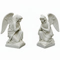 Pair of Fiberglass Kneeling Angels (Heads Up)