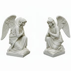 Pair of Fiberglass Kneeling Angels (Heads Up)