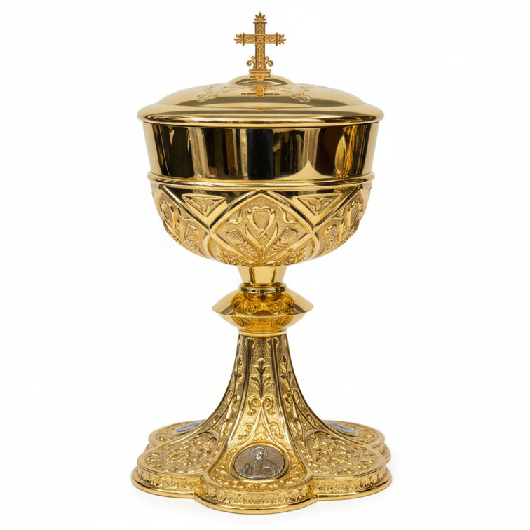 H-7021GC Holy Family Ciborium Gold