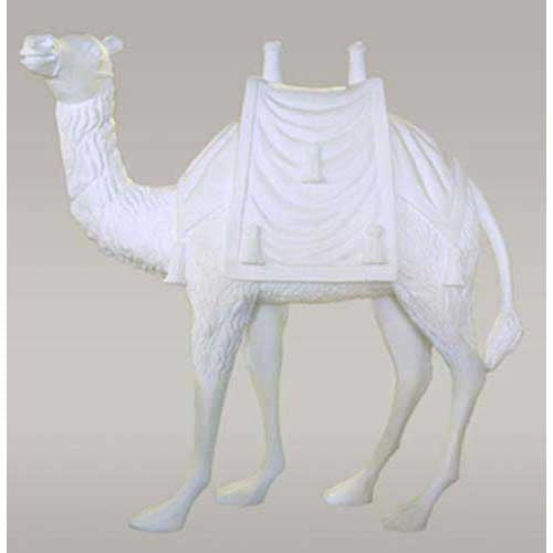 Life-Size Nativity Camel 72 inch statue, white finish