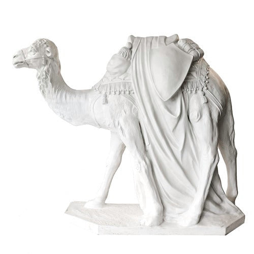 Life-Size Nativity Camel 82 inch statue, white finish