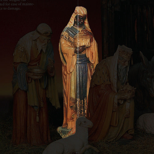 Life-Size Nativity Wise Man Caspar 63 inch statue, color finish