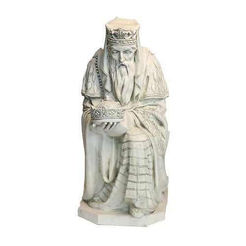 Life-Size Nativity Wise Man Melchior 42 inch statue, white finish