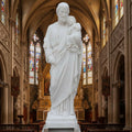 Life Size Marble Statue of St. Joseph with Child