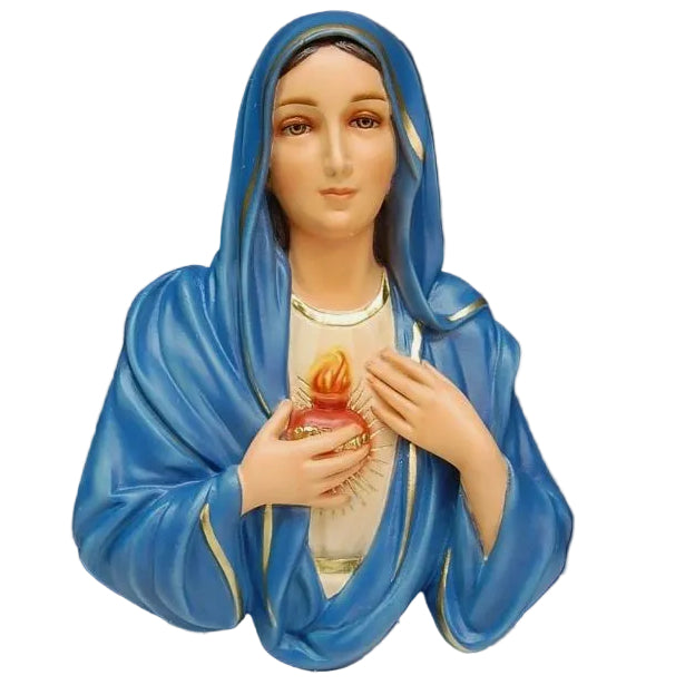 Hand Painted Fiberglass Wall Plaque of Mary