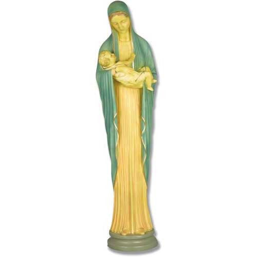 Mother Mary and Child 35 inch statue, color finish