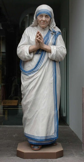 Wood Carved Statue of Mother Theresa