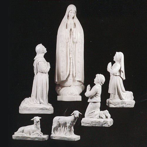 Our Lady of Fatima apparition scene, 6-piece set, 60 inch, white finish