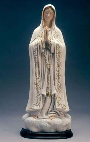 Our Lady of Fatima 25 inch statue, color finish