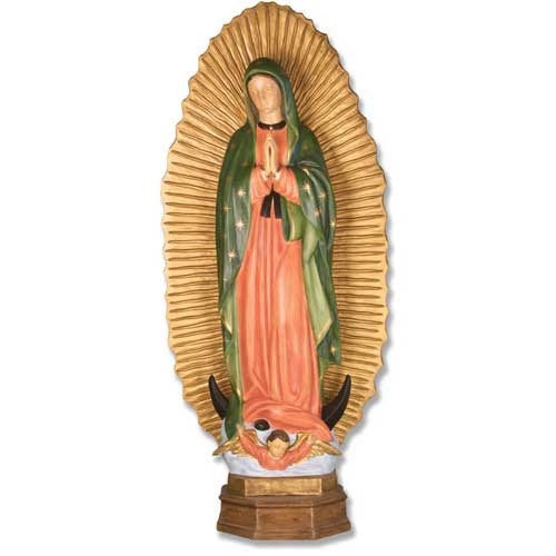 Our Lady of Guadalupe with Sunburst 56 inch statue, color finish