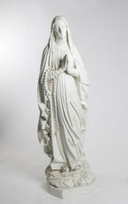 Our Lady of Lourdes statue, 64 inch, white fiberglass