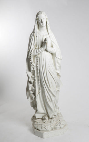 Our Lady of Lourdes statue, 64 inch, white fiberglass