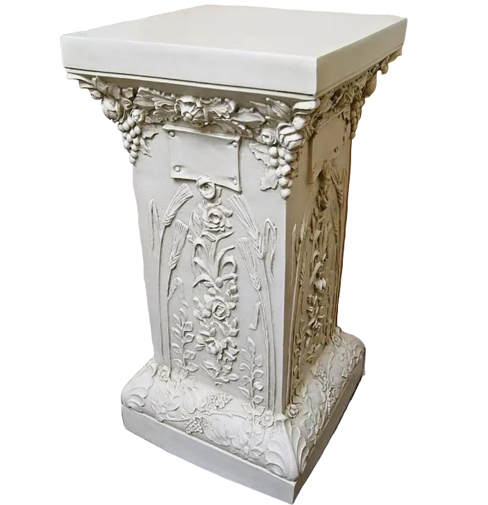 Ornate Fiberglass Statue Pedestal