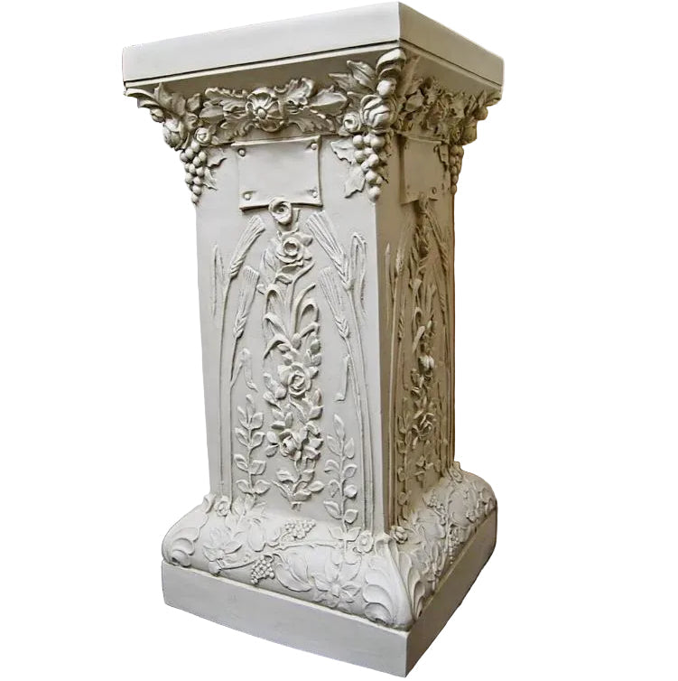Ornate Fiberglass Statue Pedestal