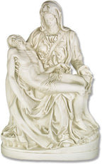 Pietà 41 inch statue, fiber stone finish