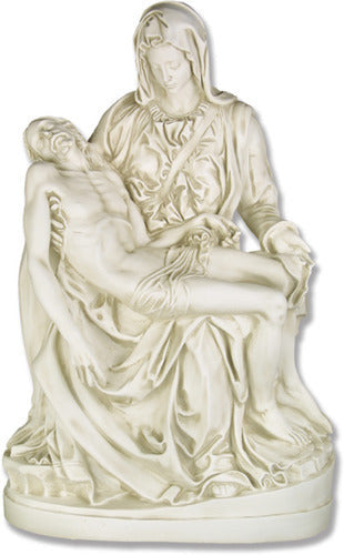 Pietà 41 inch statue, fiber stone finish