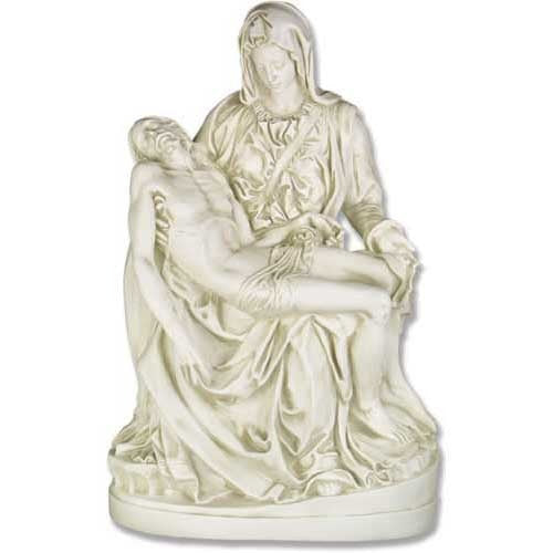 Pietà 41 inch statue, white finish
