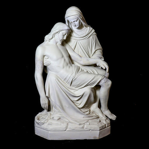 Pietà statue, 53 inch, white finish