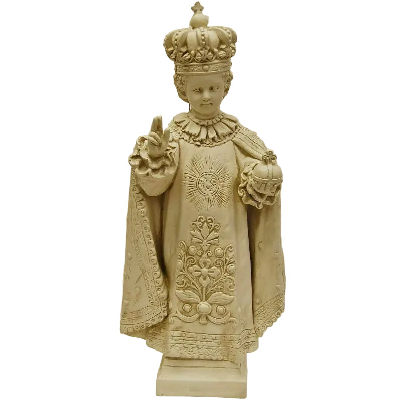 Fiberglass Infant of Prague Statue, 23" ht. (Uncolored)