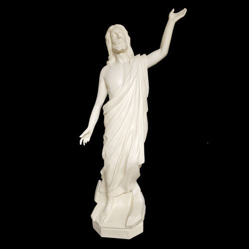 Resurrection Christ 60 inch statue, white finish